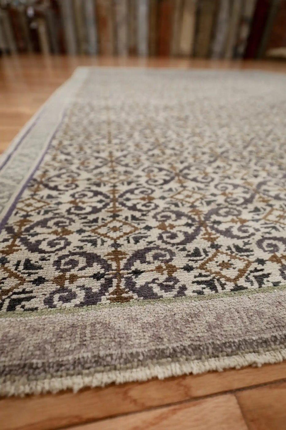7′ x 9′ Beige Fine Hand-Knotted Turkish Oushak Rug – Traditional Wool