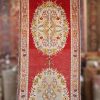 4′ x 15′ Red Fine Hand-Knotted Vintage Turkish Oushak Runner – Traditional Wool