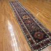 3′ x 17′ Antique Persian Heriz Navy Rust Tribal Runner Rug – Traditional Hand-Knotted Wool