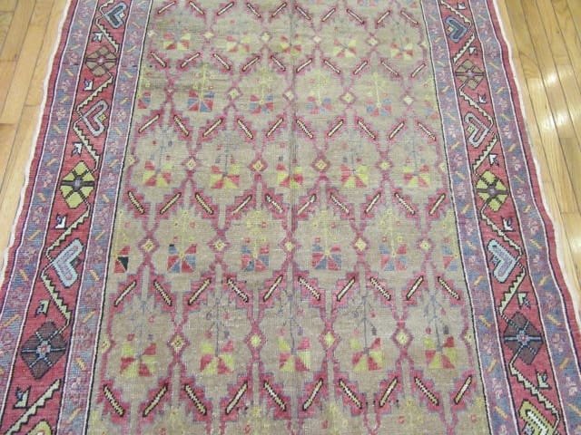 5′ x 11′ Turkish Oushak Sage All-Over Pattern Rug – Vintage Hand-Knotted Wool