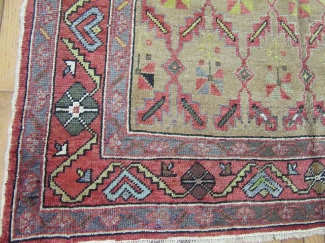 5′ x 11′ Turkish Oushak Sage All-Over Pattern Rug – Vintage Hand-Knotted Wool