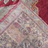 5′ x 12′ Vintage Turkish Oushak Red Double Medallion Runner Rug – Traditional Hand-Knotted Wool