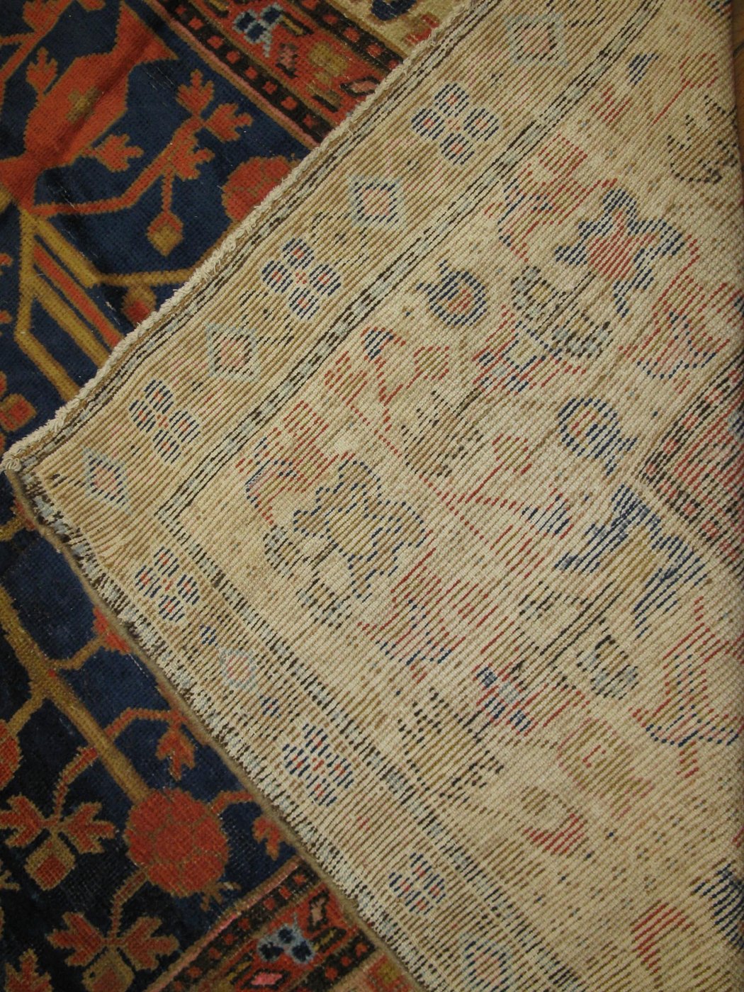 6′ x 10′ Antique Uzbek Khotan Pomegranate Rug – Hand-Knotted Wool