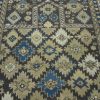 4′ x 5′ Caucasian Navy & Ivory Geometric Kazak Rug – Traditional Wool - 2 4′ x 5′ Caucasian Navy & Ivory Geometric Kazak Rug – Traditional Wool
