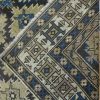 4′ x 5′ Caucasian Navy & Ivory Geometric Kazak Rug – Traditional Wool - 4 4′ x 5′ Caucasian Navy & Ivory Geometric Kazak Rug – Traditional Wool