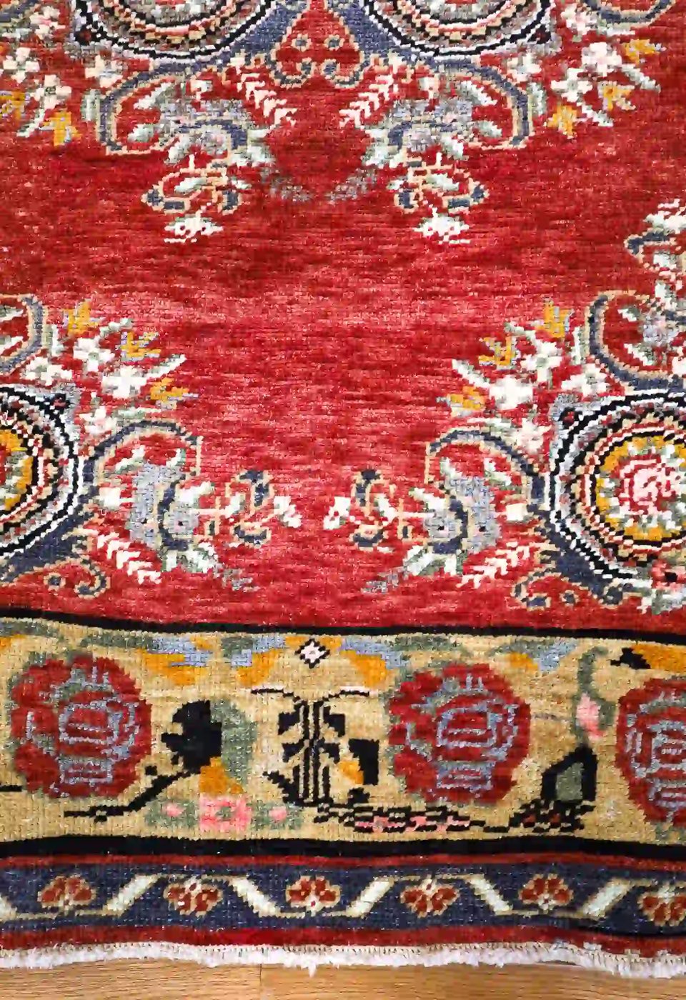 5′ x 11′ Red Fine Hand-Knotted Turkish Oushak Runner – Traditional Wool