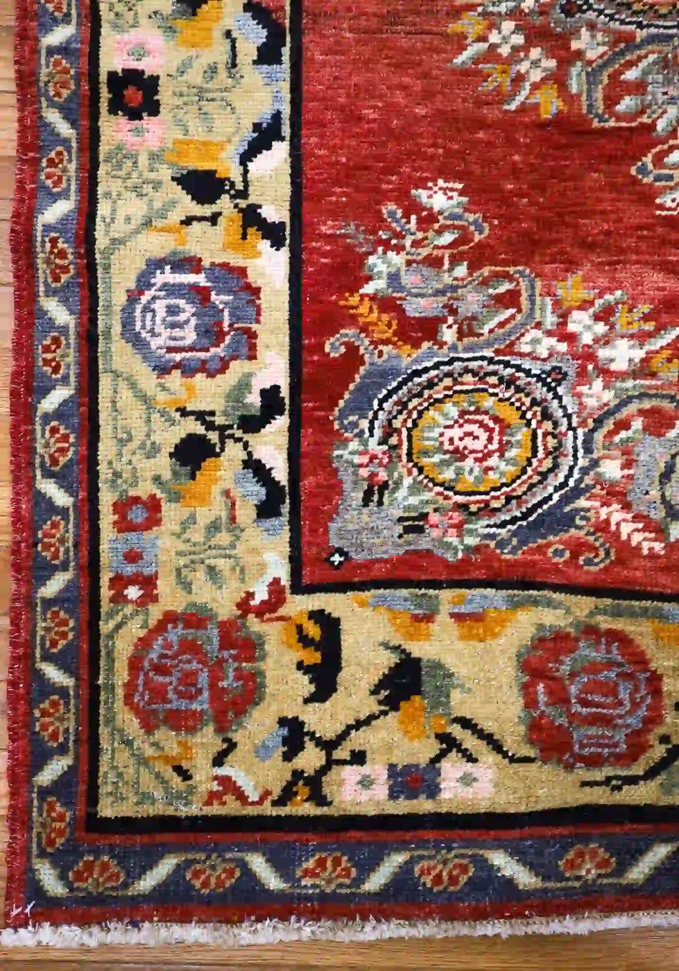 5′ x 11′ Red Fine Hand-Knotted Turkish Oushak Runner – Traditional Wool