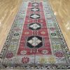 5′ x 13′ Red Triple Medallion Turkish Oushak Runner Rug – Traditional Wool