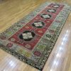 5′ x 13′ Red Triple Medallion Turkish Oushak Runner Rug – Traditional Wool