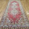 5′ x 12′ Vintage Red Triple Medallion Turkish Oushak Runner Rug – Traditional Wool