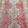 5′ x 12′ Vintage Red Triple Medallion Turkish Oushak Runner Rug – Traditional Wool