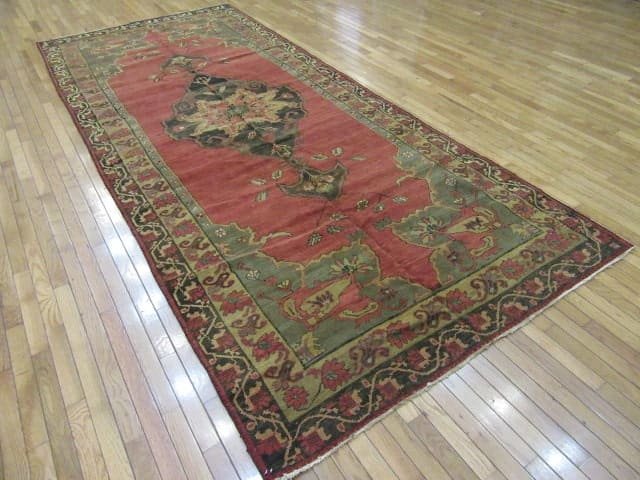 5′ x 12′ Red Anatolian Single Medallion Turkish Runner Rug – Traditional Wool