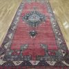 5′ x 12′ Vintage Red Medallion Turkish Oushak Rug – Traditional Wool