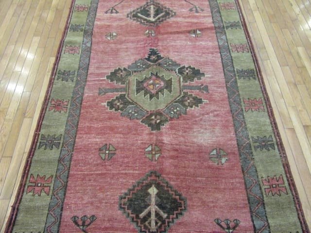 5′ x 13′ Rust Turkish Oushak Tribal Runner Rug – Hand-Knotted Wool