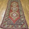 4′ x 10′ Turkish Rust Ivory Medallion Rug – Vintage Hand-Knotted Wool