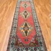 3′ x 11′ Turkish Oushak Rust Ivory Medallion Rug – Vintage Hand-Knotted Wool