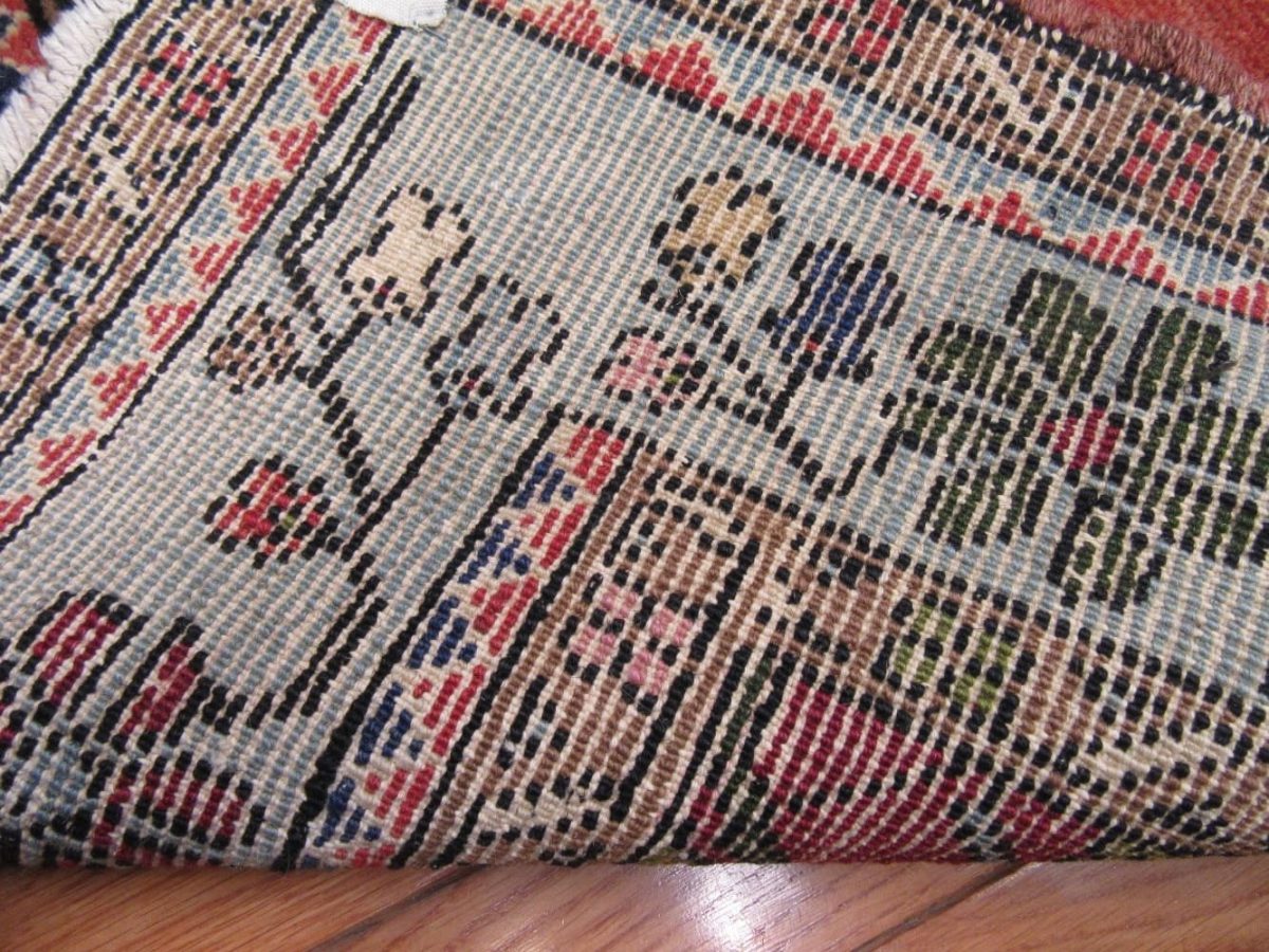 3′ x 11′ Turkish Oushak Rust Ivory Medallion Rug – Vintage Hand-Knotted Wool