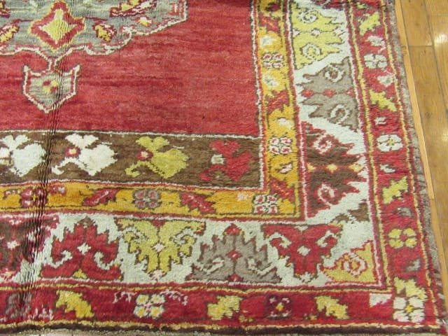 5′ x 11′ Turkish Rust Blue Medallion Runner – Vintage Hand-Knotted Wool
