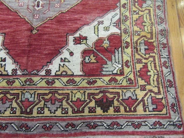 5′ x 11′ Turkish Oushak Rust Blue Triple Medallion Runner – Vintage Hand-Knotted Wool