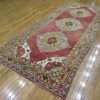 5′ x 11′ Turkish Oushak Rust Blue Triple Medallion Runner – Vintage Hand-Knotted Wool