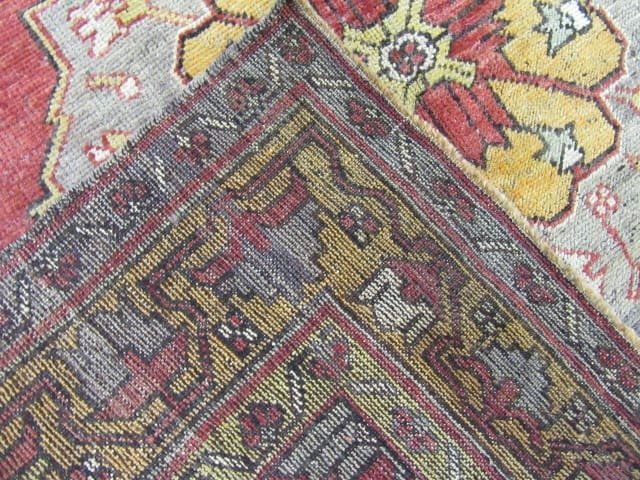 5′ x 11′ Turkish Oushak Rust Blue Triple Medallion Runner – Vintage Hand-Knotted Wool