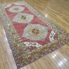 5′ x 11′ Turkish Oushak Rust Blue Triple Medallion Runner – Vintage Hand-Knotted Wool