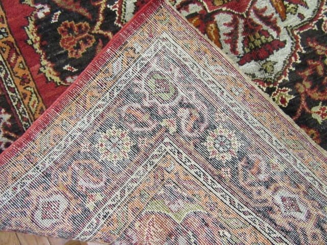 5′ x 14′ Turkish Oushak Rust Charcoal Triple Medallion Runner – Vintage Hand-Knotted Wool