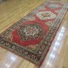 5′ x 14′ Turkish Oushak Rust Charcoal Triple Medallion Runner – Vintage Hand-Knotted Wool