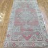 4′ x 7′ Turkish Blush Ivory Oushak Rug – Antique Hand-Knotted Wool