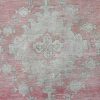 4′ x 7′ Turkish Blush Ivory Oushak Rug – Antique Hand-Knotted Wool