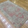 4′ x 7′ Turkish Blush Ivory Oushak Rug – Antique Hand-Knotted Wool