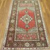 4′ x 6′ Turkish Rust Ivory Medallion Rug – Vintage Hand-Knotted Wool