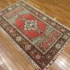 4′ x 6′ Turkish Rust Ivory Medallion Rug – Vintage Hand-Knotted Wool