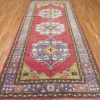 5′ x 10′ Vintage Turkish Oushak Rust Blue Medallion Rug – Hand-Knotted Wool