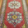 5′ x 10′ Vintage Turkish Oushak Rust Blue Medallion Rug – Hand-Knotted Wool