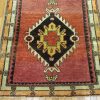 4′ x 14′ Turkish Rust Black Medallion Runner – Vintage Hand-Knotted Wool