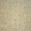 12′ x 18′ Ivory Fine Hand-Knotted Vintage Egypt Oushak Rug – Transitional Wool