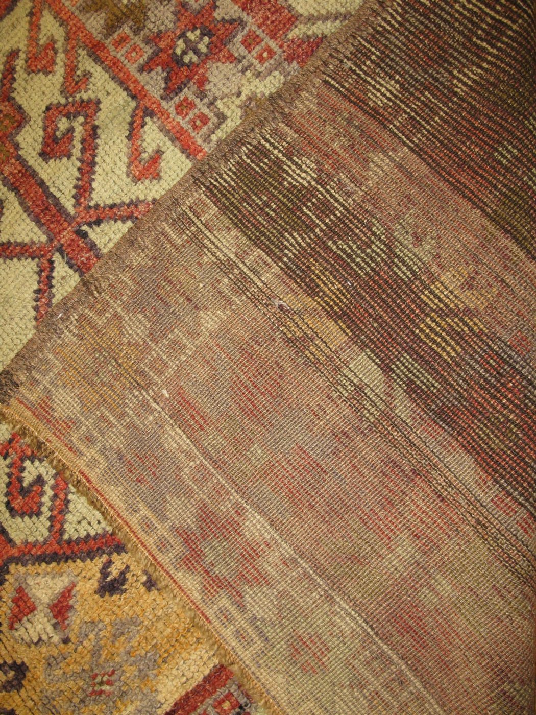 6′ x 13′ Turkish Rust Ivory Panel Runner – Semi-Antique Hand-Knotted Wool