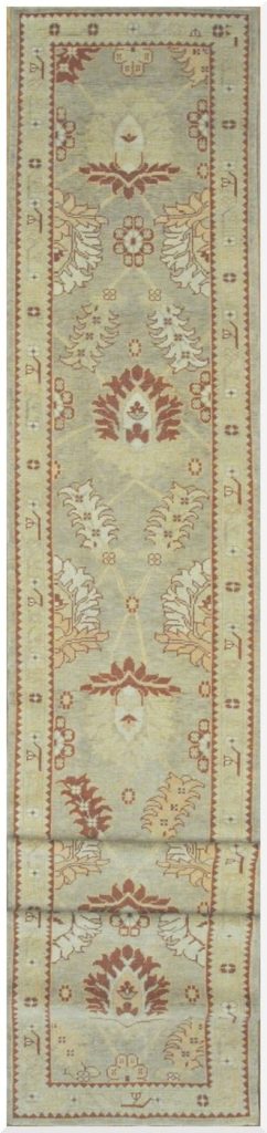 3′ x 22′ Beige Fine Hand-Knotted Turkish Vintage Runner – Transitional Wool