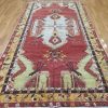 6′ x 11′ Turkish Rust Ivory Medallion Runner – Vintage Hand-Knotted Wool