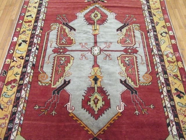 6′ x 11′ Turkish Rust Ivory Medallion Runner – Vintage Hand-Knotted Wool