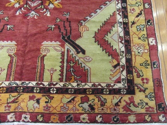 6′ x 11′ Turkish Rust Ivory Medallion Runner – Vintage Hand-Knotted Wool