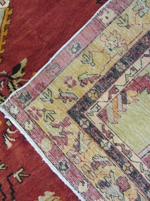 6′ x 11′ Turkish Rust Ivory Medallion Runner – Vintage Hand-Knotted Wool