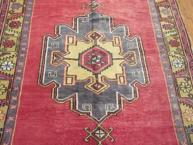 6′ x 11′ Turkish Oushak Rust Ivory Medallion Runner – Vintage Hand-Knotted Wool