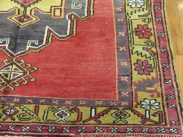 6′ x 11′ Turkish Oushak Rust Ivory Medallion Runner – Vintage Hand-Knotted Wool