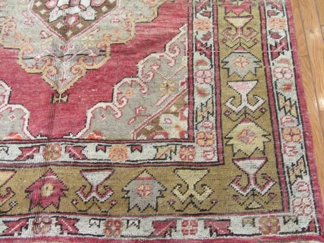 5′ x 11′ Turkish Oushak Rust Sage Triple Medallion Runner – Vintage Hand-Knotted Wool