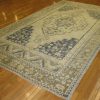 7′ x 12′ Ivory Fine Hahd-Knotted Turkish Oushak Rug – Traditiona Wool