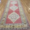 5′ x 12′ Turkish Oushak Rust Olive Tribal Runner – Vintage Hand-Knotted Wool