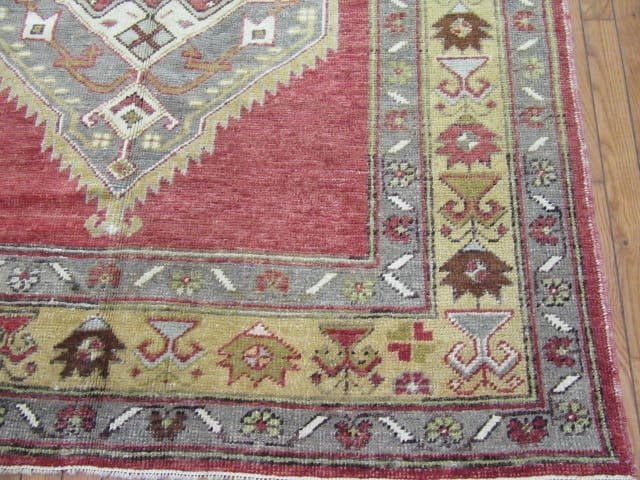 5′ x 12′ Turkish Oushak Rust Olive Tribal Runner – Vintage Hand-Knotted Wool