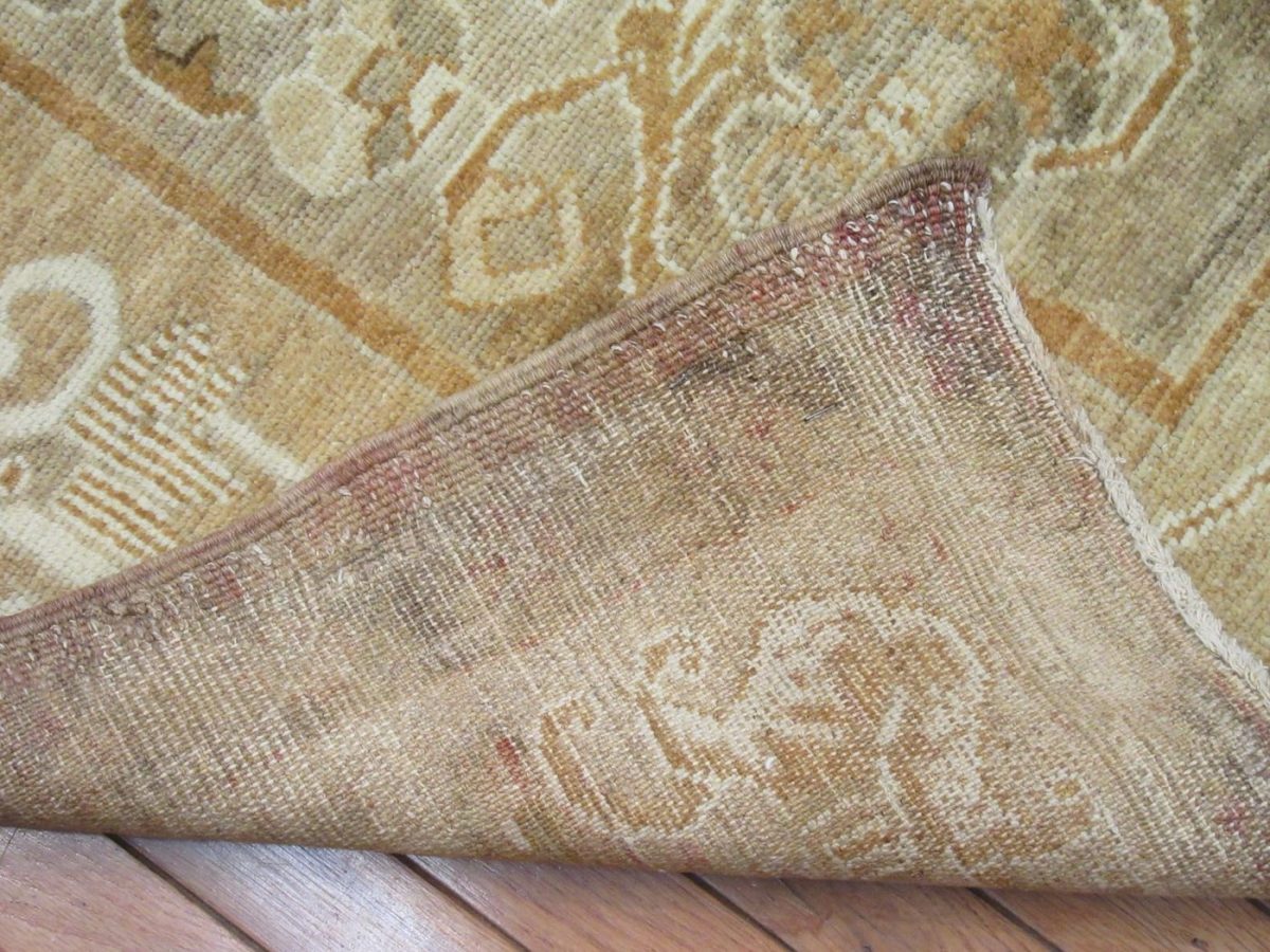 8′ x 10′ Beige Fine Hand-Knotted Turkish Rug – Transitional Wool